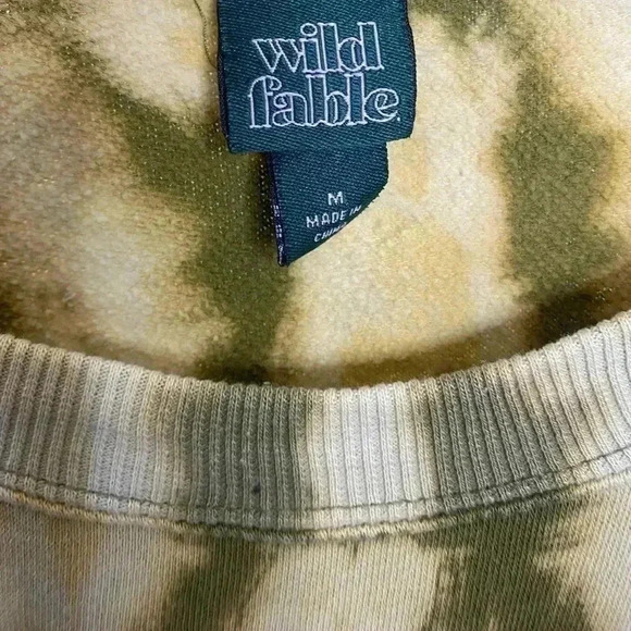 Wild Fable Vintage Tie Dye Green Pullover SweatShirt - Picture 7 of 7